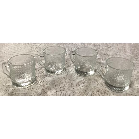 Iittala OIVA TOIKKA Kastehelmi Vintage Cups Clear Set of 4 - Picture 6 of 8